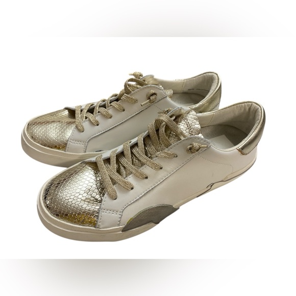 Dolce Vita Shoes - Dolce Vita Gold and White Sneakers with Metallic Accents